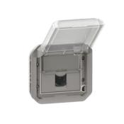 Prise RJ45 catégorie 6A STP Plexo composable - Gris