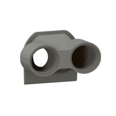 Embout presse-étoupe Plexo 2 entrées filetage ISO20 - Anthracite