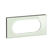 Plaque 4A5 Mod Verre Opale Blanc