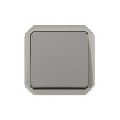 Poussoir inverseur Plexo 10A composable - Gris