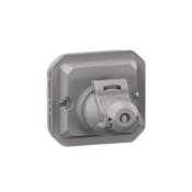 Adaptateur Mosaic vers Plexo IP44 RJ45 composable - Gris