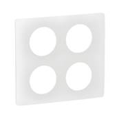 Plaque 2X2P Blanc Emaille