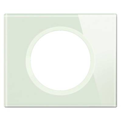 Plaque 1P Verre Opale Blanc