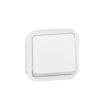 Poussoir inverseur lumineux Plexo 10A composable - Blanc