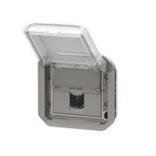 Prise RJ45 catégorie 6A STP Plexo composable - Gris