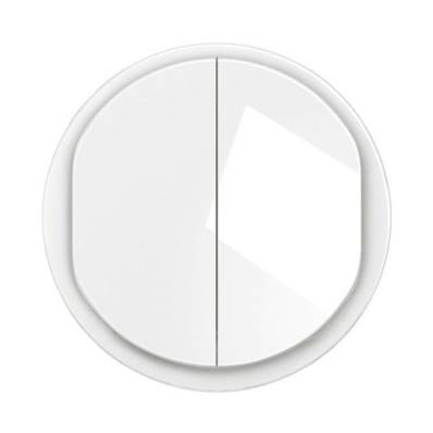 LEGRAND Enjoliveur Double Poussoir NO+NF Antimicrobien à Voyant Céliane Blanc - CB3027