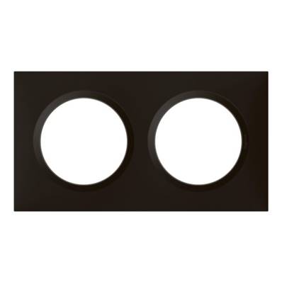 LEGRAND Plaque de Finition Carrée 2 Postes Dooxie Noir Velours - 600892