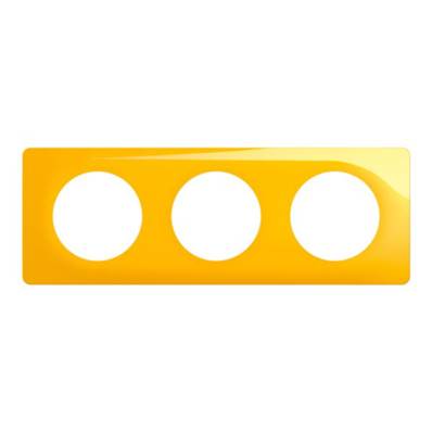 LEGRAND Plaque de finition Céliane Jaune Safran - 3 postes - CP0403