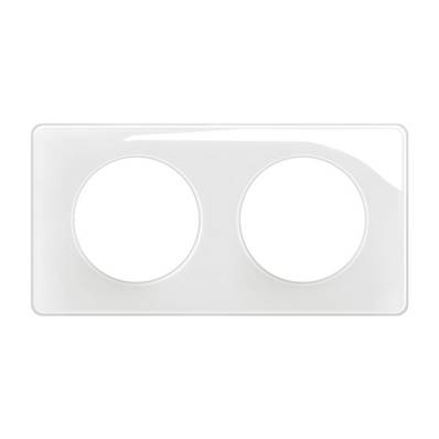 LEGRAND Plaque Finition Céliane Blanc Émaillé 2 Postes - CP0002