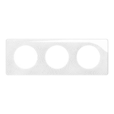 LEGRAND Plaque de finition Céliane Blanc Relief - 3 postes - CP0603