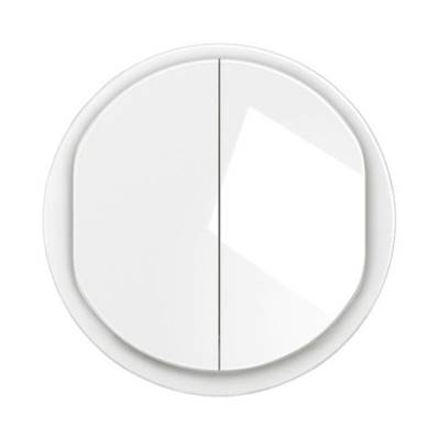 LEGRAND Enjoliveur Double Poussoir NO+NF Lumineux Céliane Blanc - CB3001
