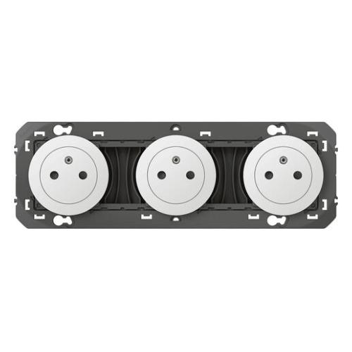 LEGRAND Dooxie prise triple 2P+T précablées- Blanc