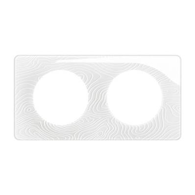 LEGRAND Plaque de finition Céliane Blanc Relief - 2 postes - CP0602