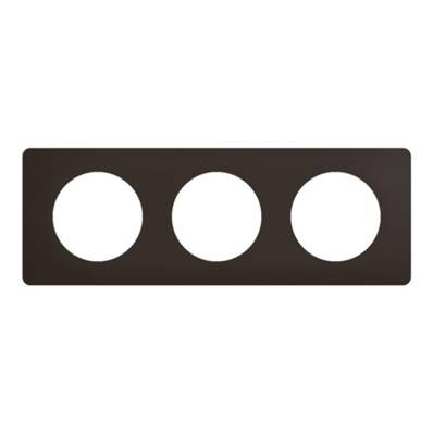 LEGRAND Plaque Finition Céliane 3 Postes Noir Mat - CP0103
